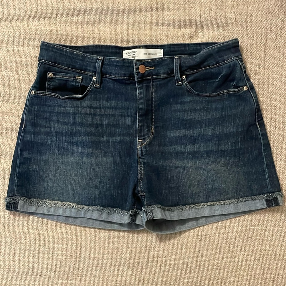 Levi’s high rise jean shorts, size 12